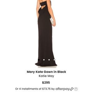 Revolve matt kate gown in black xs